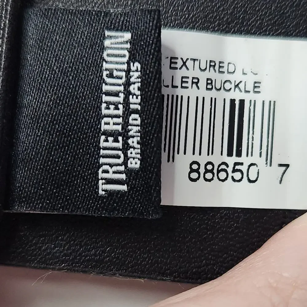 True Religion logo black belt size 38
